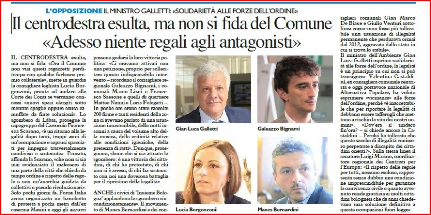 &quot;Nessun regalo agli antagonisti dei centri sociali&quot; (leggi l&#039;articolo)